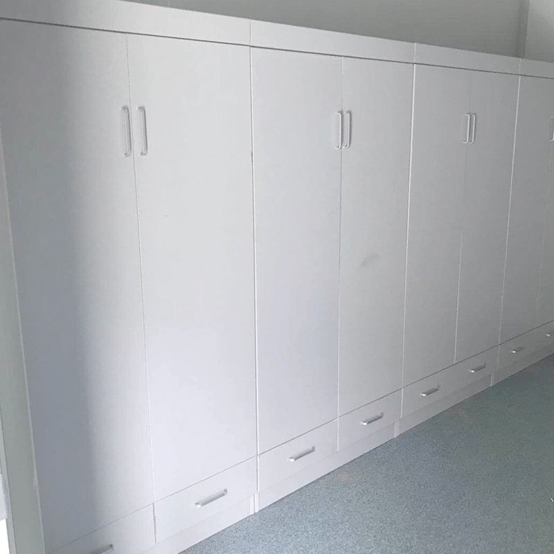 Wooden Laboratory Clothing Cabinet