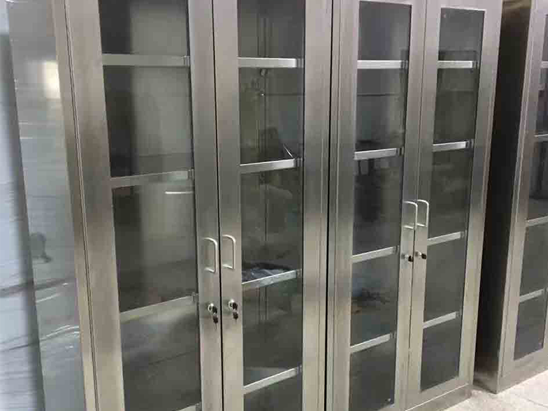 Stainless Steel Glassware Cabinet