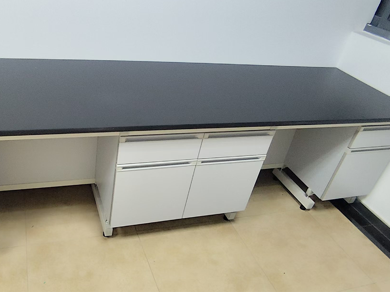 Wood-Steel Lab Workbench Storage Cabinet  Fume Hood – Pharmaceutical Testing Laboratory Case